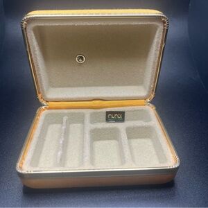 Mundi vintage jewelry travel case gold fabric organizer ring holder storage
